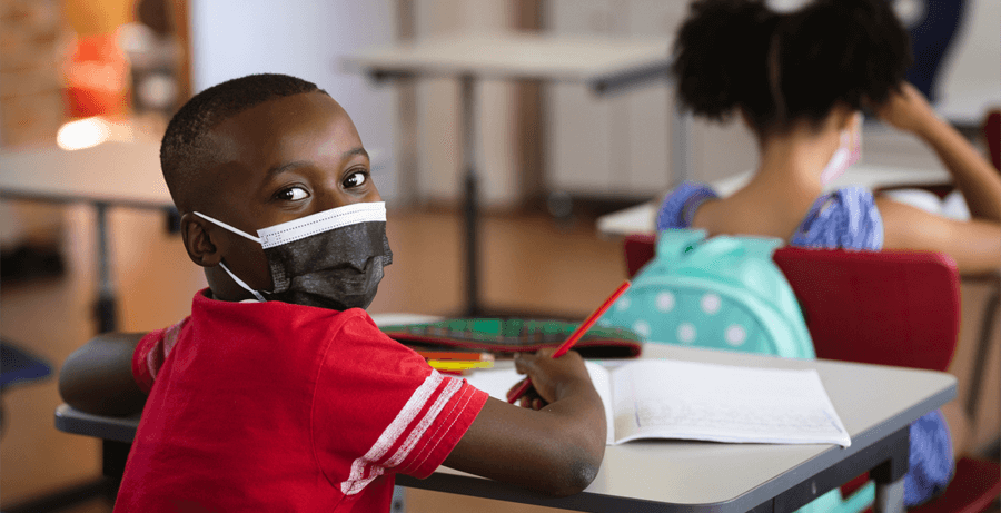 School Child Wearing Mask (1)