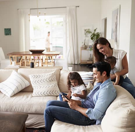 Family comfortable with HVAC in their home